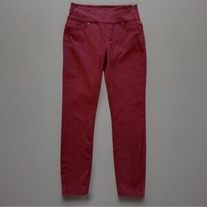 Spanx Denim Pants XL Womens Brick Red Solace Leggings High Rise Stretch Slimming